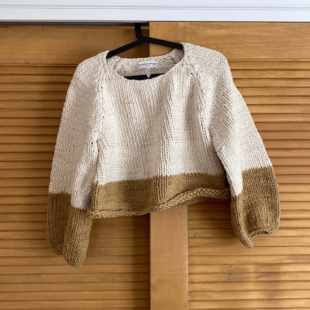 Apiece apart cropped sweater xs